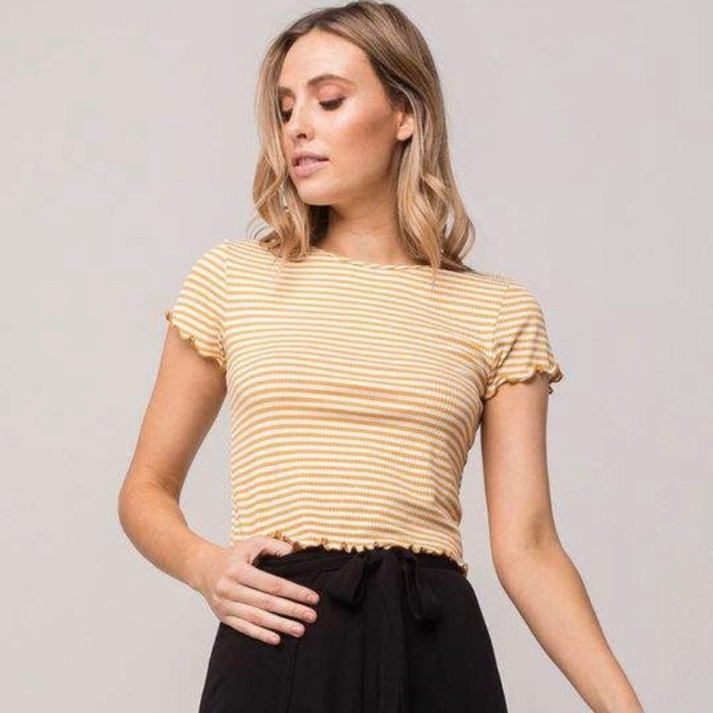 tillys full tilt stripe crop top
